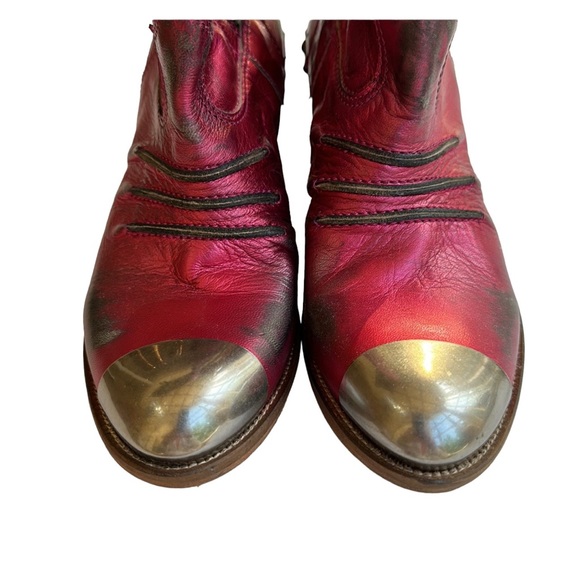 BALDAN metallic hot pink embellished ankle cowgirl boots, size 38 EU, Never worn - Picture 6 of 15